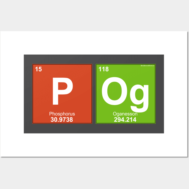 POG - Gamer Emote Meme - Periodic Table Design Wall Art by BigBrainMerch